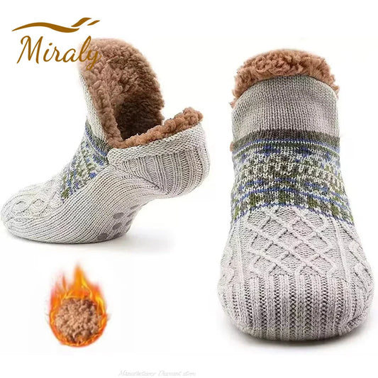 Chaussettes Pantoufles Thermiques Antidérapantes – Doublure Polaire Ultra Douce