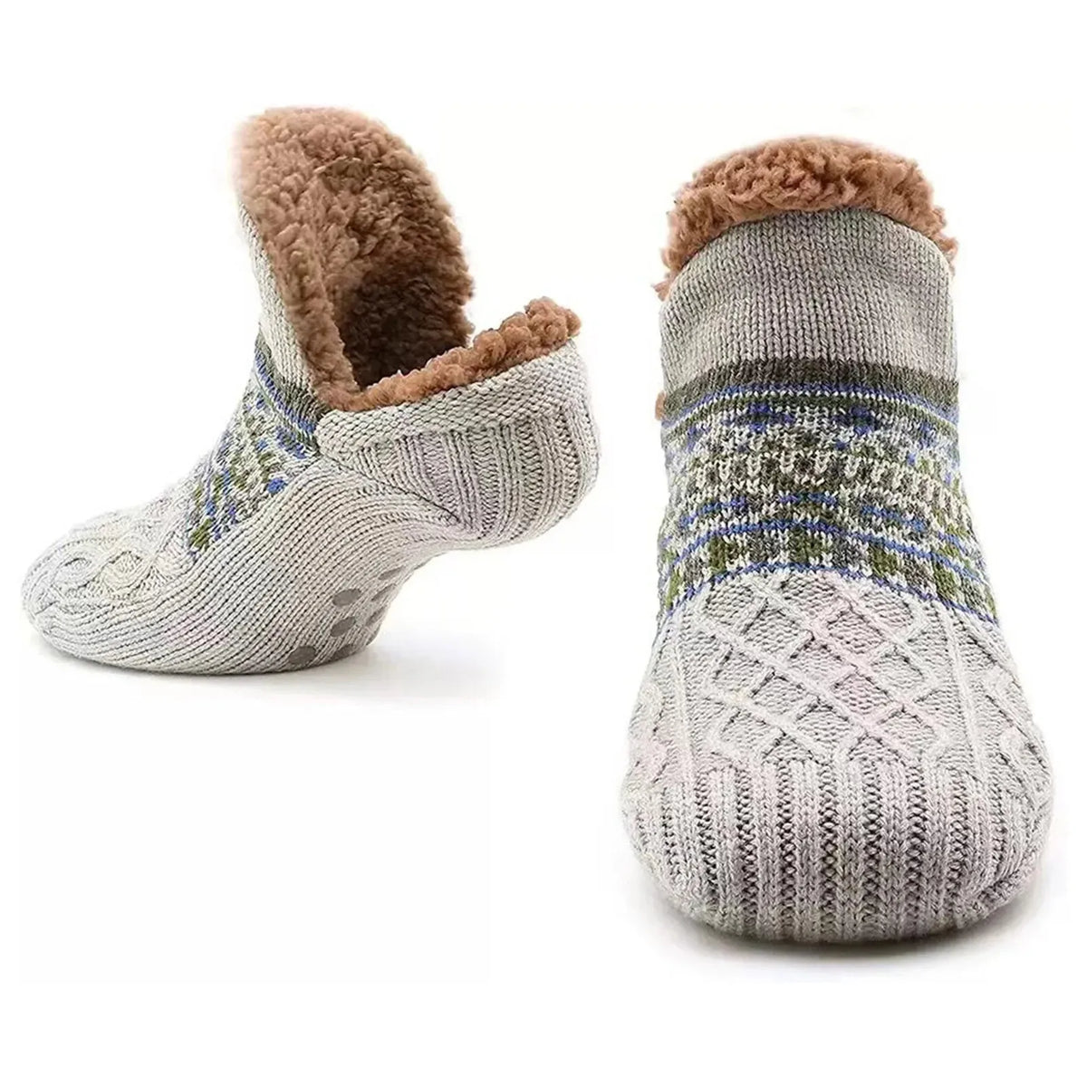 Chaussettes Pantoufles Thermiques Antidérapantes – Doublure Polaire Ultra Douce