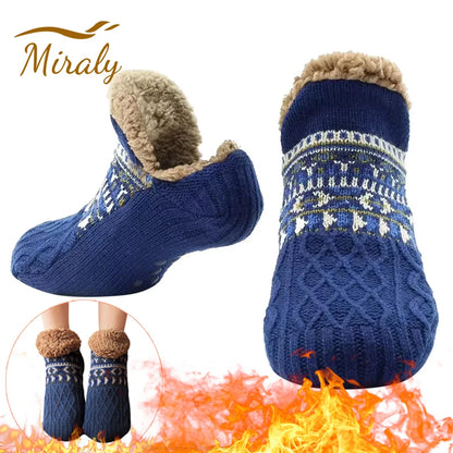 Chaussettes Pantoufles Thermiques Antidérapantes – Doublure Polaire Ultra Douce